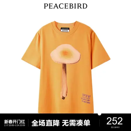 【商场同款】太平鸟VISIONAIRE合作系列2023秋季新款纹样针织T恤图片