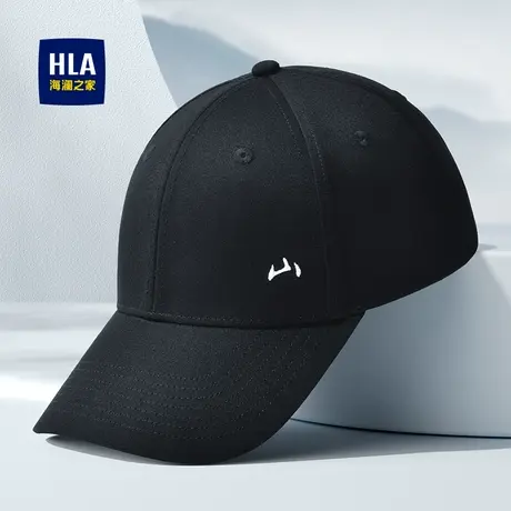 HLA/海澜之家山不在高棒球帽男24新款时尚户外鸭舌帽黑色百搭帽子商品大图
