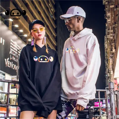 秋装情侣装卫衣2023新款潮流百搭女中性秋款ins港风宽松套头帽衫商品大图