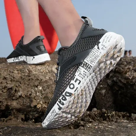 夏季雨鞋男款钓鱼水鞋户外防滑耐磨速干溯溪涉水鞋男士沙滩洞洞鞋商品大图