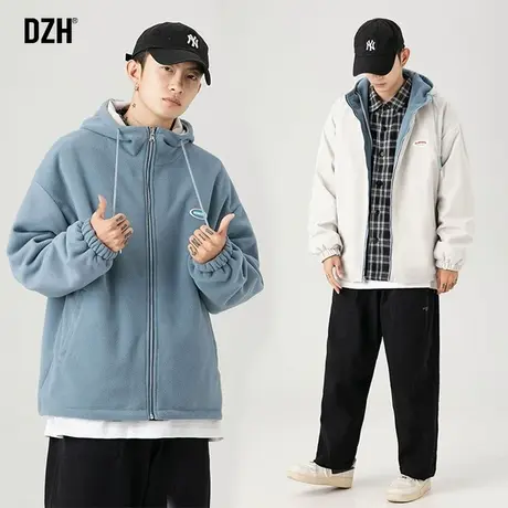 男士秋季休闲连帽外套男运动外衣两面穿衣服户外冲锋衣飞行员夹克商品大图