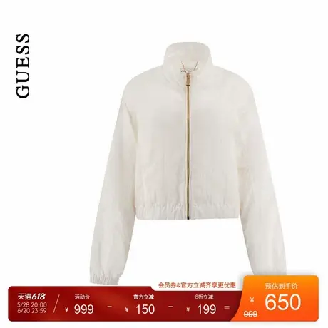 GUESS25年新款春季女士运动休闲百搭连帽开衫外套-W5GL18WH5X2图片