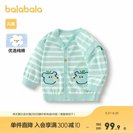 巴拉巴拉童装毛衣针织衫2025新款春装男童开衫时尚萌商品大图