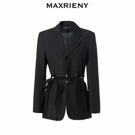 【奥莱】MAXRIENY一粒扣西装上衣女春款OL飒爽外套图片