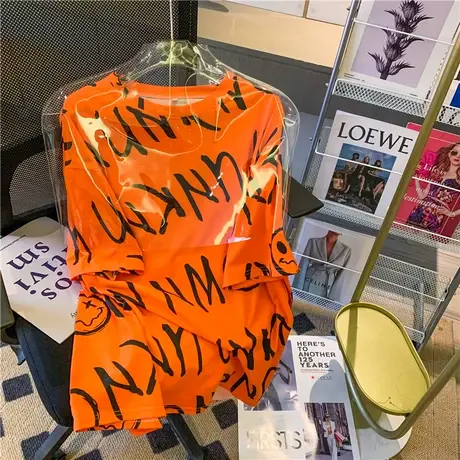 2023年春夏季新款ins潮设计感小众情侣女装正肩辣妹上衣服短袖t恤图片