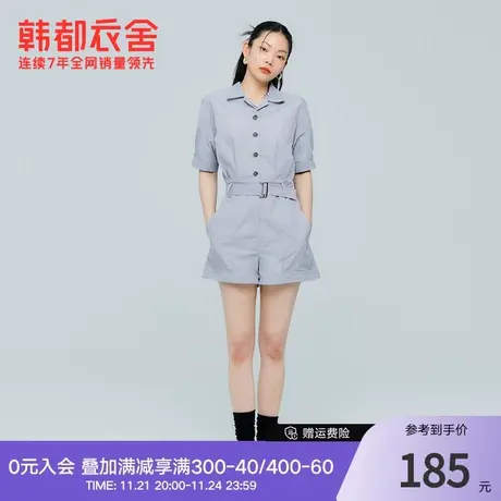 韩都衣舍夏装新款女装韩版时尚宽松高腰连体裤时尚休闲裤PQ0255商品大图
