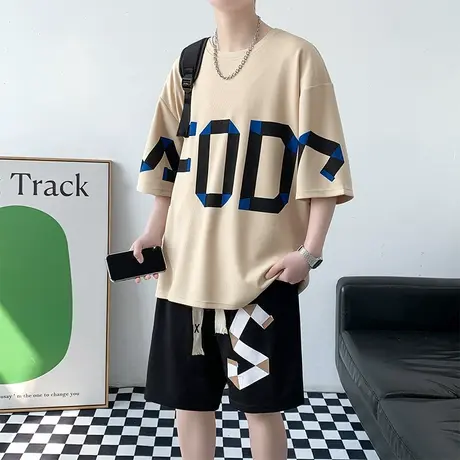 青少年夏季运动套装12-15岁男孩初中学生13冰丝短袖t恤14大童夏装商品大图