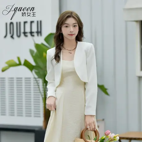 短袖小西装外套女夏季法式气质百搭高级设计感短款小个子长袖开衫商品大图