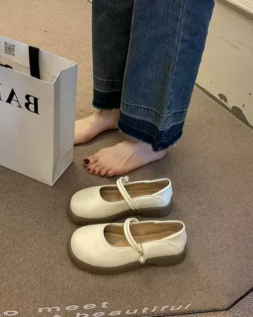 小皮鞋女夏季2023新款玛丽珍鞋配裙子小白鞋晚晚风温柔鞋法式单鞋商品大图