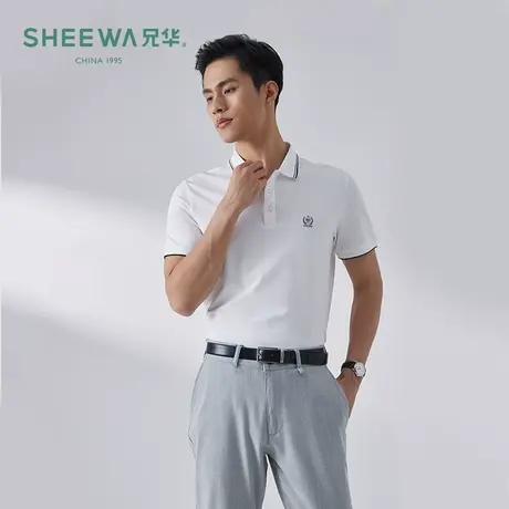 兄华男士polo衫短袖翻领夏季T恤男款半袖衣服男莫代尔有领体恤商品大图