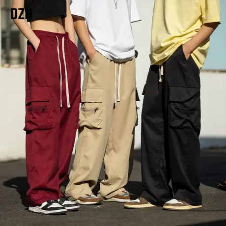 男女同款美式工装裤潮牌男春季2024新款男款裤子宽松直筒裤登山裤商品大图