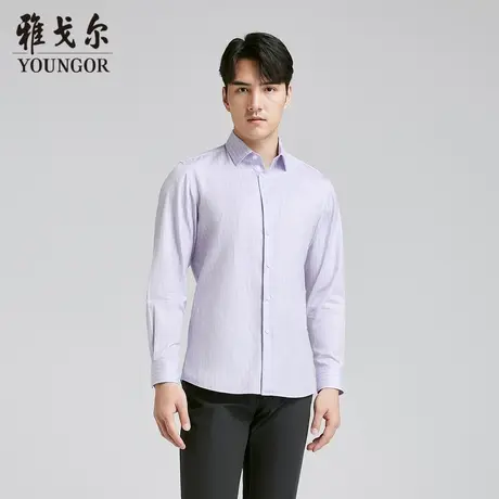 【商场同款】雅戈尔男士长袖衬衫新款官方商务休闲上班穿衬衫男商品大图