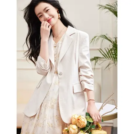 时尚气质西装上衣外套2023年春季新款女士简约宽松显瘦上班族上衣商品大图