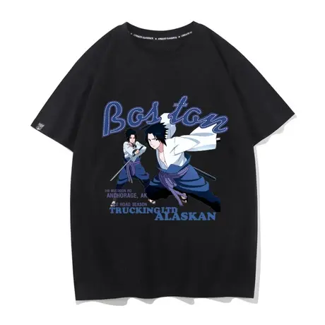 火影忍者T恤短袖男女学生宽松佐助动漫周边衣服夏季打底衫衣服TEE商品大图