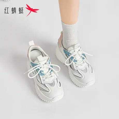 红蜻蜓女鞋新款2023春夏爆款小个子休闲厚底老爹运动鞋厚底潮百搭商品大图
