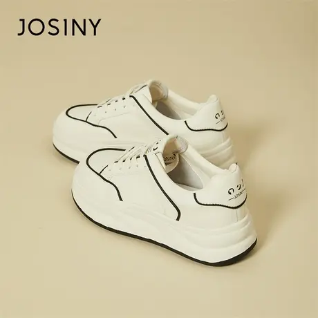 Josiny/卓诗尼厚底小白鞋女款2024新款春季韩系ins运动休闲鞋板鞋商品大图