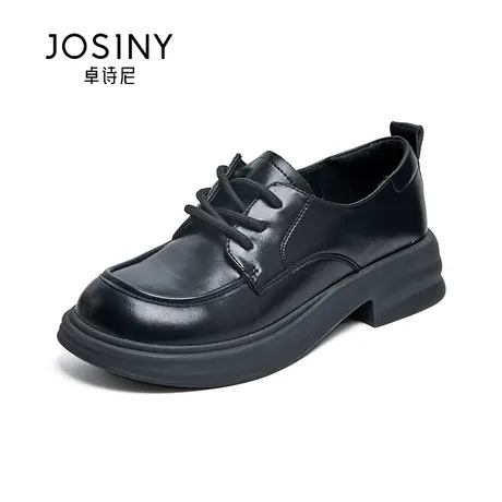 卓诗尼2024春季新款女鞋圆头经典款潮流jk小皮鞋英伦风玛丽珍鞋图片