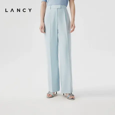 LANCY/朗姿2024夏季新款垂感气质通勤西装裤女直筒宽松高级感裤子商品大图