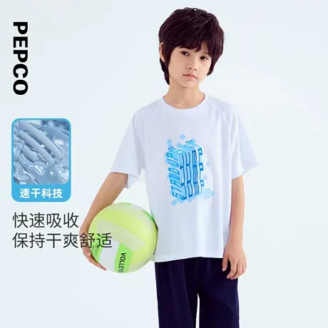 小猪班纳童装夏装新款儿童短袖T恤中大童男童圆领上衣男孩速干衣图片