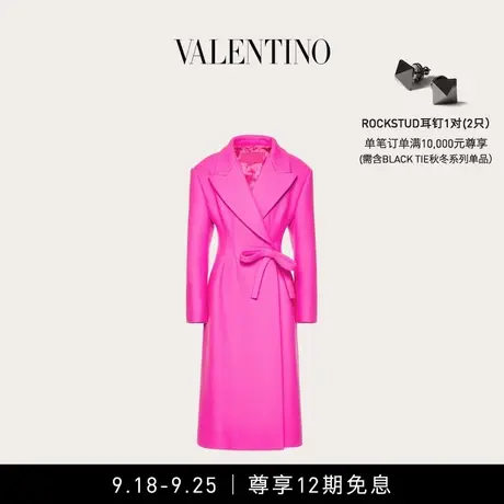 【12期免息】华伦天奴VALENTINO女士 DIAGONAL DOUBLE WOOL 大衣图片