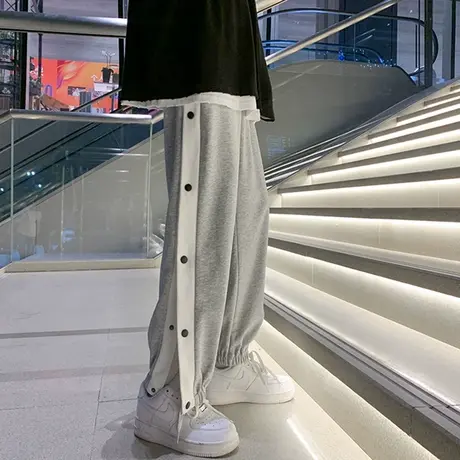 阔腿裤子女春秋宽松高腰小个子卫裤显瘦休闲哈伦运动束脚裤潮ins商品大图