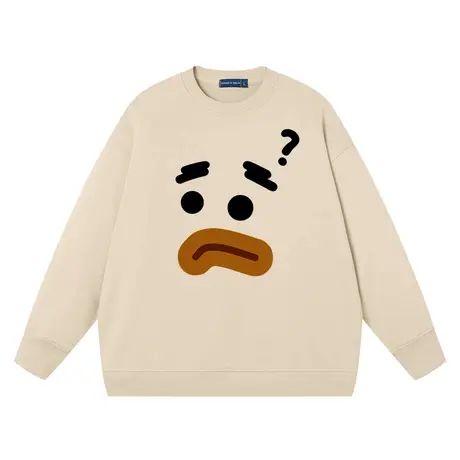 秀洛惊恐无奈表情包搞笑恶搞纯棉圆领卫衣打底衫宽松衣服情侣装商品大图