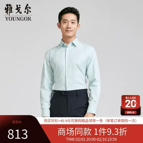 【商场同款】雅戈尔男士长袖衬衫新款官方商务休闲上班穿衬衫男商品大图