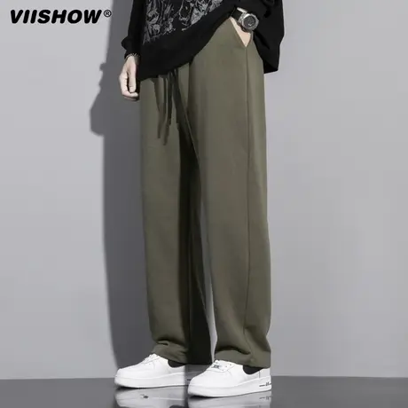 VIISHOW直筒工装裤子男青年2023年新款潮流休闲裤男宽松阔腿男裤商品大图