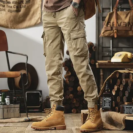 Modi Nick/摩帝尼克秋季男士宽松潮牌工装裤潮流束脚休闲裤男裤子商品大图