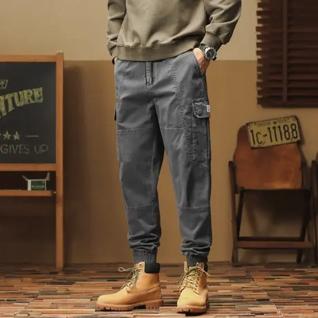男款裤子百搭工装裤男秋冬季男裤大码工装长裤休闲裤子男款高级感商品大图