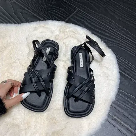 凉鞋女仙女风ins潮2023新款夏季时尚百搭网红学生女士平底罗马鞋商品大图