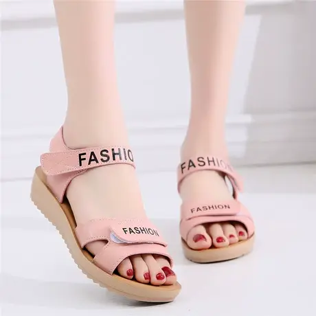 夏季韩版新款中小学生百搭休闲软底沙滩鞋少女孩大童防滑运动凉鞋商品大图