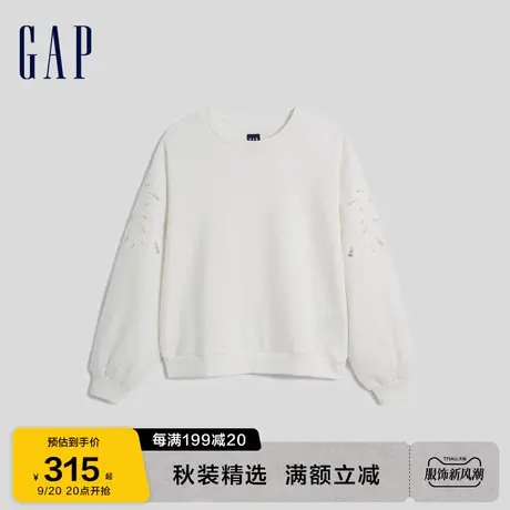 Gap女装秋季2023新款舒适宽松廓形圆领运动上衣729652时尚卫衣图片