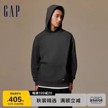 Gap男女装秋季2023新款LOGO纯棉宽松廓形连帽衫810630休闲卫衣图片