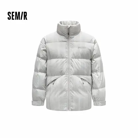 [商场同款]森马羽绒服男2024新款肌理感外套宽松立领冬装时尚绣花商品大图