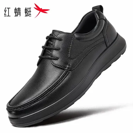 红蜻蜓男鞋秋冬新款鞋子男士休闲皮鞋男软皮软底真皮爸爸鞋软羊皮商品大图