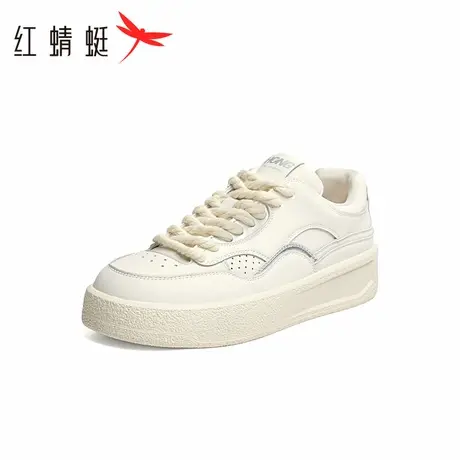 红蜻蜓休闲板鞋春秋季新款女鞋子平底系带运动鞋时尚休闲鞋跑步鞋商品大图