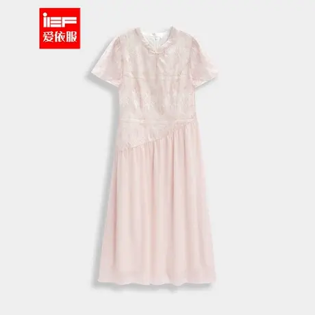 IEF/爱依服【微胖】大码女装2025夏季新款法式甜美温柔风连衣中裙图片