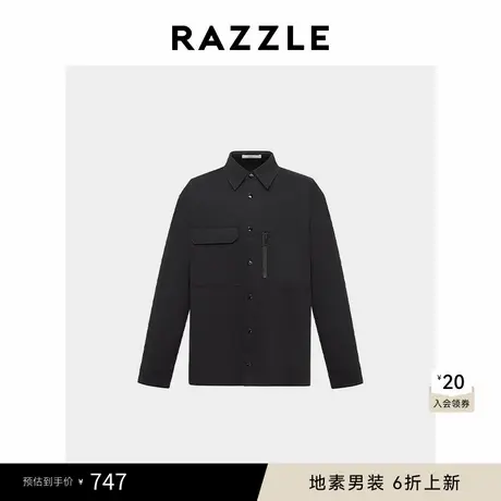 RAZZLE 地素奥莱男装夹克短外套春季黑色衬衫外套图片