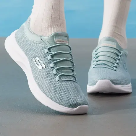 斯凯奇（Skechers）女鞋2025秋季新款运动鞋灰色透气网面鞋轻便健商品大图