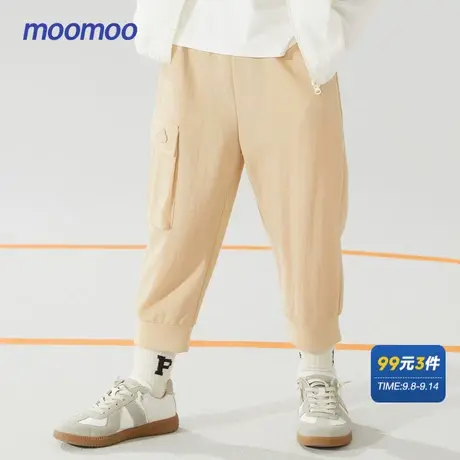 美特斯邦威童装休闲短裤男童纯棉夏季运动七分针织裤商品大图