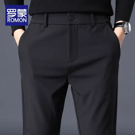 罗蒙男士休闲裤春秋款2025新款修身直筒商务男装西裤春季长裤子男商品大图
