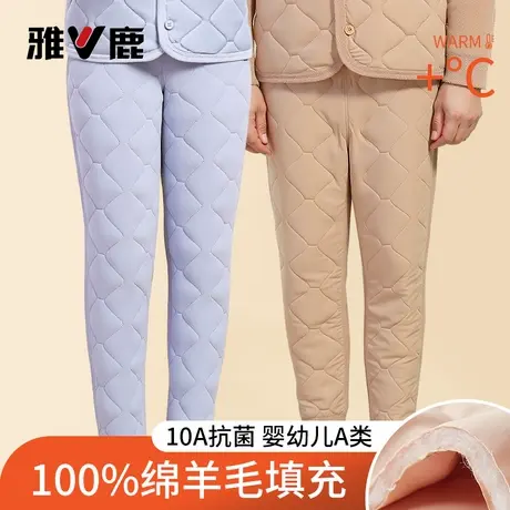 中老年保暖裤男冬季厚绒绵羊毛防寒打底裤爸爸加肥加大秋裤女妈妈商品大图