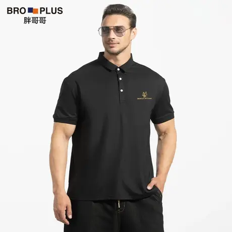 [刺绣虎头短袖]高端大码POLO衫男中年商务宽松加肥加大男士短袖夏图片