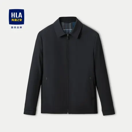 HLA/海澜之家翻领衬衫夹克23秋季新款商务休闲挺括舒适防风外套男商品大图