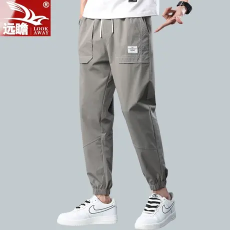 工装休闲裤男夏季薄款宽松直筒男士2022新款男裤夏天束脚裤子男款商品大图
