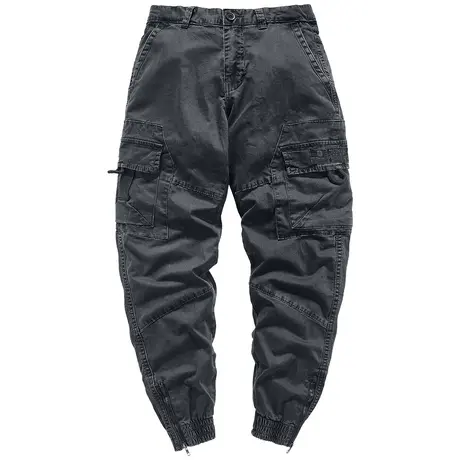 VIP多口袋工装裤男士潮牌伞兵裤宽松束脚裤百搭水洗休闲裤子潮流商品大图