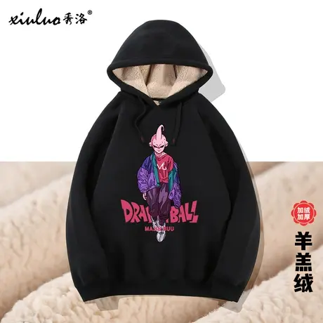 秀洛联名七龙珠卫衣男潮牌篮球运动孙悟空羊羔毛外套男羊羔绒衣服商品大图