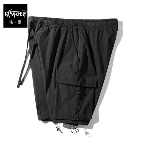 伟臣潮牌大码男装夏季冰丝速干休闲短裤男胖子加肥加大工装五分裤商品大图