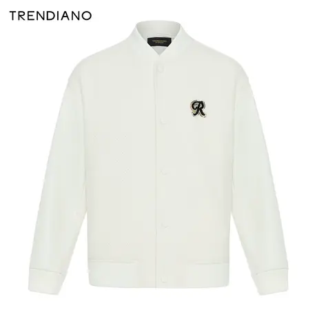 TRENDIANO经典系列手工钉珠夹棉外套2024年春季新款百搭休闲上衣商品大图
